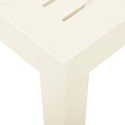 Berkfield Home Garden Table White 79x65x72 cm Plastic - Size: 79 x 65 x 72 cm - thumbnail 4