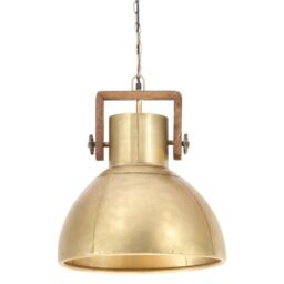Berkfield Home Industrial Hanging Lamp 25 W Brass Round 40 cm E27 - thumbnail 5