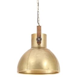Berkfield Home Industrial Hanging Lamp 25 W Brass Round 40 cm E27 - thumbnail 6