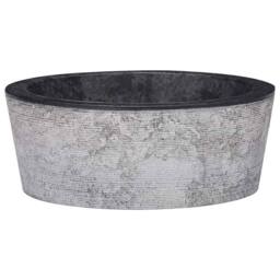Berkfield Home Sink Black √ò40x15 cm Marble - Size: 40x15 cm - thumbnail 2