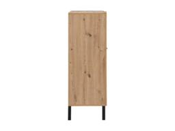 Vente-unique Secretary Desk With 2 Doors & 3 Drawers - MDF & Metal - Colour: in Light Oak - thumbnail 8
