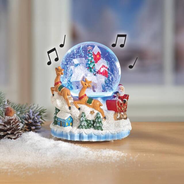 Eldo LED Musical Christmas Snow Globe with 8 Festive Melodies - image 1