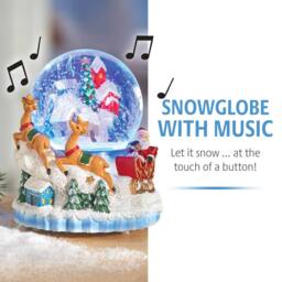 Eldo LED Musical Christmas Snow Globe with 8 Festive Melodies - thumbnail 2