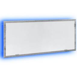 Berkfield Home LED Bathroom Mirror Grey Sonoma 100x8.5x37 cm Engineered Wood