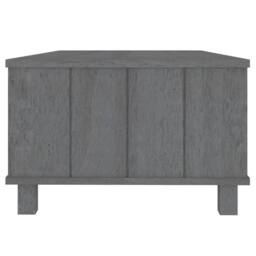 Berkfield Home Coffee Table HAMAR Dark Grey 100x55x35 cm Solid Wood Pine - Size: 100 x 55 x 35 cm - thumbnail 6