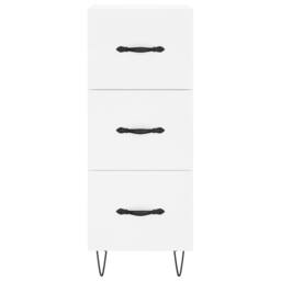 Berkfield Home Highboard White 34.5x34x180 cm Engineered Wood - thumbnail 8