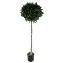 Leaf 140cm Buxus Ball Artificial Tree UV Resistant Outdoor Topiary in Green - thumbnail 1