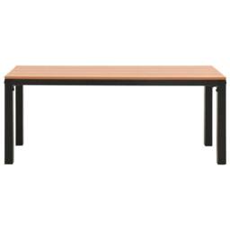 Berkfield Home Garden Bench 110 cm Steel & WPC Brown & Black - thumbnail 3