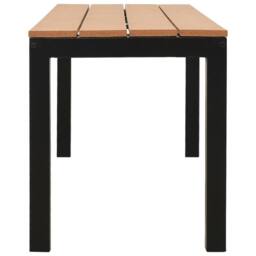 Berkfield Home Garden Bench 110 cm Steel & WPC Brown & Black - thumbnail 4