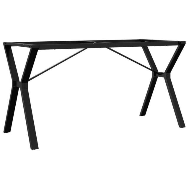 Berkfield Home Dining Table Legs Y-Frame 140x60x73 cm Steel in Black - Size: 140 x 60 x 73 cm - image 1