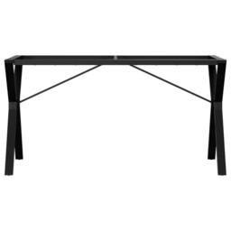 Berkfield Home Dining Table Legs Y-Frame 140x60x73 cm Steel in Black - Size: 140 x 60 x 73 cm - thumbnail 4