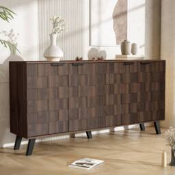 STILVORA Sideboard Storage with wooden structure in wood finish in Brown