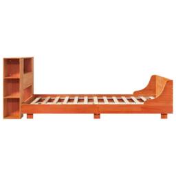 Berkfield Home Bed Frame without Mattress Wax Brown 140x190 cm Solid Wood Pine - thumbnail 7