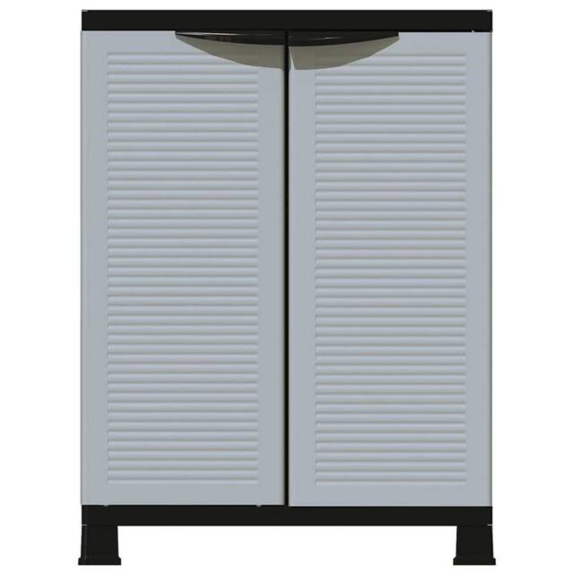 Berkfield Home Plastic Cabinet 68x39x92 cm in Grey - Size: 68 x 39 x 92 cm - image 1