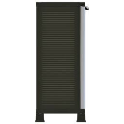Berkfield Home Plastic Cabinet 68x39x92 cm in Grey - Size: 68 x 39 x 92 cm - thumbnail 4