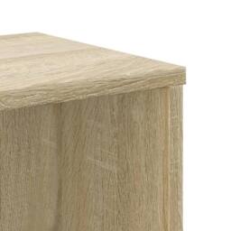 Berkfield Home Bookcase Sonoma Oak 50x25x105 cm Engineered Wood in Light Brown - Size: 50 x 25 x 105 cm - thumbnail 7