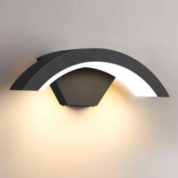 Goeco Modern LED Wall Light, 24W, IP65 Waterproof Outdoor Lamp, Black - thumbnail 1