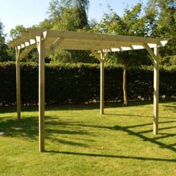 Rutland County Garden Furniture Ltd Garden Pergola - Wood - L180 x W480 x H270 cm - Rustic Brown in Light Green - thumbnail 2