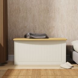 Ready Assembled 2 U Lancaster Blanket Box (Ready Assembled) in Cream