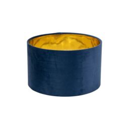 ValueLights Reni Navy Velvet with Gold Inner Easy Fit Ceiling Lamp Shade & Bulb in Dark Navy - Size: Large - thumbnail 8