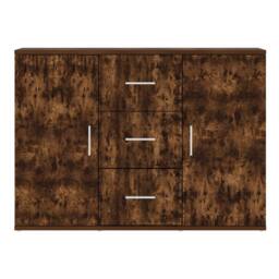 Berkfield Home Sideboard Smoked Oak 91x29.5x65 cm Engineered Wood in Brown - thumbnail 6