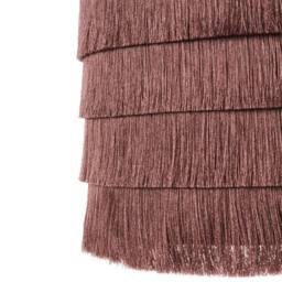 Wyld and Coco Pink Fringe Pendant Light - Polyester Shade Iron Frame Bohemian Style - thumbnail 6