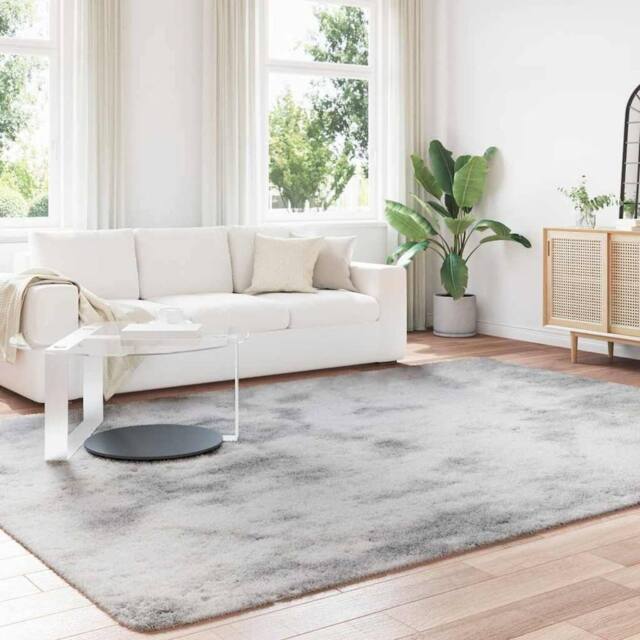 Berkfield Home Shaggy Rug High Pile NAVARRA Silver Grey 240x340 cm Polyester - Size: Medium - image 1