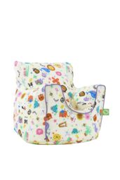 Bean Lazy Cotton Party Animals Bean Bag Arm Chair Toddler Size in Light Beige - Size: Small - thumbnail 2