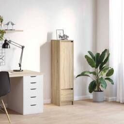 Berkfield Home Highboard Sonoma Oak 29.5x34x119.5 cm Engineered Wood in Tan - thumbnail 1