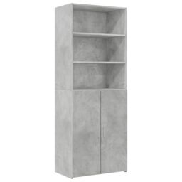 Berkfield Home Storage Cabinet Concrete Grey 70x42.5x225 cm Engineered Wood - thumbnail 6