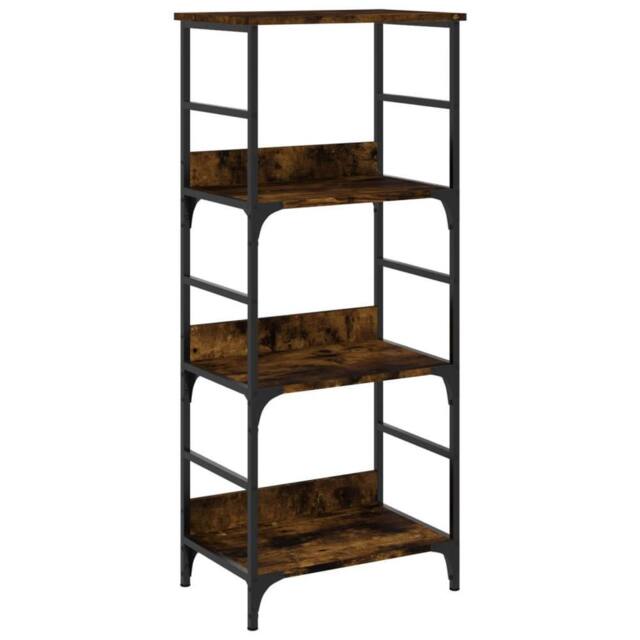 Berkfield Home Bookshelf Smoked Oak 50x33x117.5 cm Engineered Wood in Brown - image 1