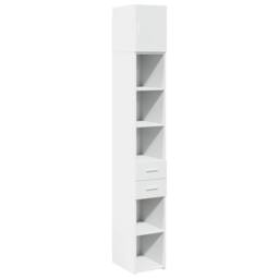Berkfield Home Slim Storage Cabinet White 30x42.5x225 cm Engineered Wood - thumbnail 3