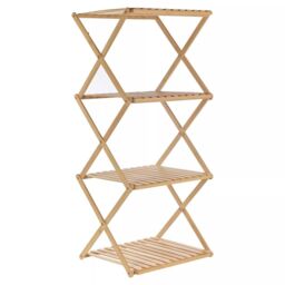 EONLION 4-Tier Bamboo Bathroom Storage Rack, Freestanding Toiletries Organizer in Light Brown - thumbnail 6