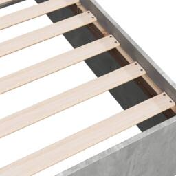 Berkfield Home Modern Bed Frame without Mattress Concrete Grey 150x200 cm King Size - thumbnail 7