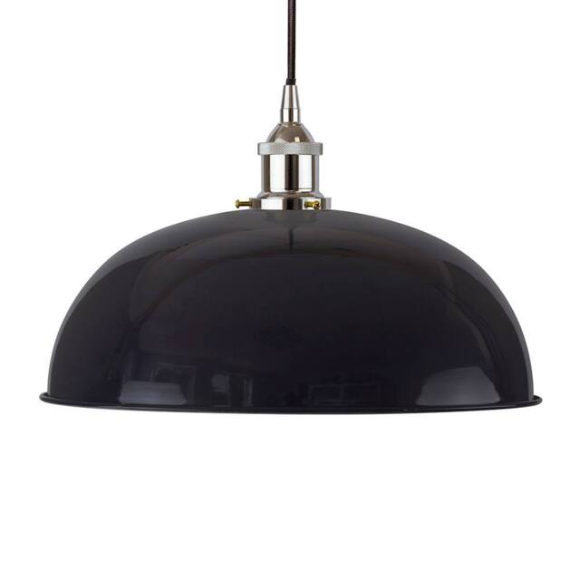SE Home Navy Blue Worcester Pendant Light - Nickel - Black Round - image 1