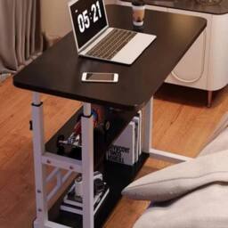FORGEVIO Black Adjustable Folding Wheeled Laptop Study Desk - thumbnail 4