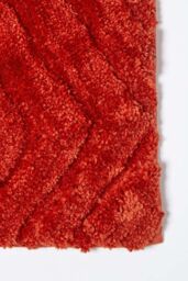 Homescapes Super Absorbent Ikat Pattern Bath Mat in Orange - thumbnail 2