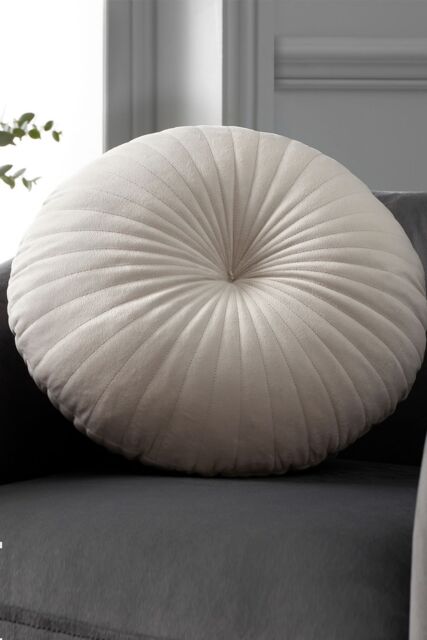 Catherine Lansfield 'Round' Cushion in Natural - Size: 40 cm x 40 cm - image 1
