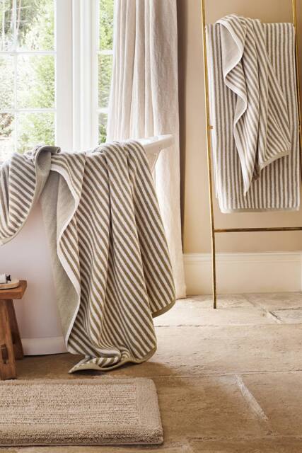 CHRISTY 'Portobello Stripe' Coastal Inspired Towels in Beige - image 1