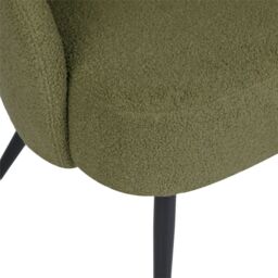 Home Garden Direct Comodo Armchair in Teddy Fleece Fabric Single Chair Boucle in Green - thumbnail 9
