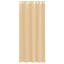 Berkfield Home Voile Curtains with Grommets 2 pcs Sand in Brown - thumbnail 4