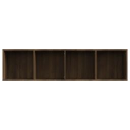Berkfield Home Book Cabinet/TV Cabinet Brown Oak 143x30x36cm Engineered Wood - Size: 143 x 30 x 36 cm - thumbnail 6