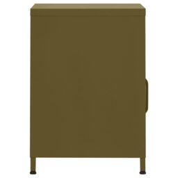 Berkfield Home Nightstands 2 pcs Olive Green 35x35x51 cm Steel - Size: 35 x 35 x 51 cm - thumbnail 4