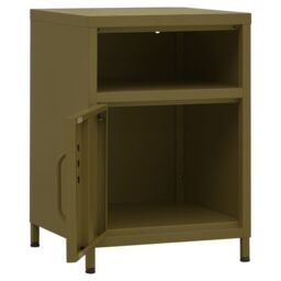 Berkfield Home Nightstands 2 pcs Olive Green 35x35x51 cm Steel - Size: 35 x 35 x 51 cm - thumbnail 6