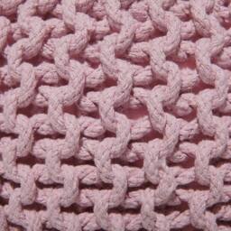 Wyld and Coco Pink Knitted Cotton Pouffe 40 x 25 cm - thumbnail 6