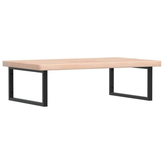Berkfield Home Basin Shelf Wall Mounted Steel & Solid Wood Oak in Brown - image 1