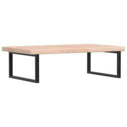 Berkfield Home Basin Shelf Wall Mounted Steel & Solid Wood Oak in Brown - thumbnail 6