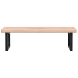 Berkfield Home Basin Shelf Wall Mounted Steel & Solid Wood Oak in Brown - thumbnail 4
