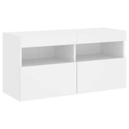 Berkfield Home 7 Piece TV Wall Cabinet Set with LED Lights White - thumbnail 9