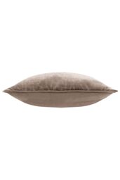 Paoletti Bloomsbury Soft Cut Velvet Piped Cushion in Taupe - Size: 50 cm x 50 cm - thumbnail 3